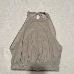Zara halter light green blouse with ruching on waist line